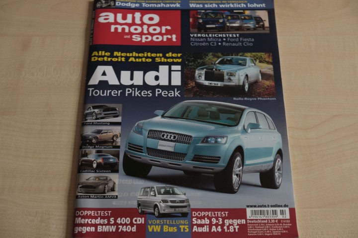 Deckblatt Auto Motor und Sport (02/2003)